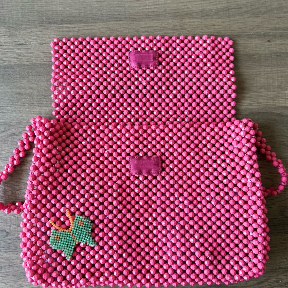 Hot Pink Beaded Purse! - Picture 3 of 5